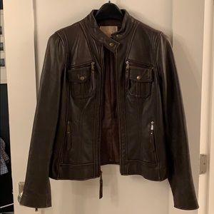 Michael Michael Kors Leather Moto Jacket